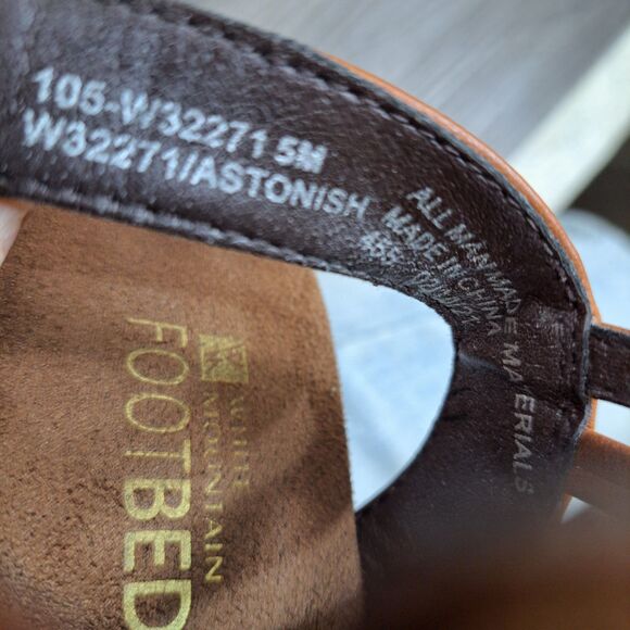 White Mountain Platform Clog Sandals. Brown Casual Comfort Sandal Womens Size 5M - Picture 7 of 8